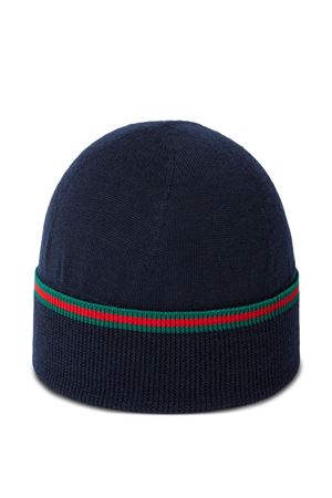 cappello in lana blu GUCCI KIDS | 8289153K2064166